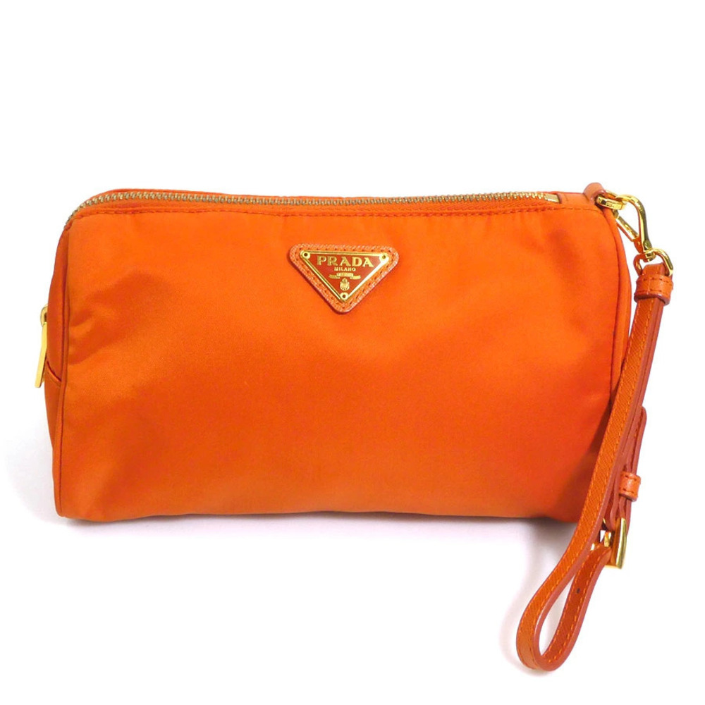 Prada Pouch Clutch Orange